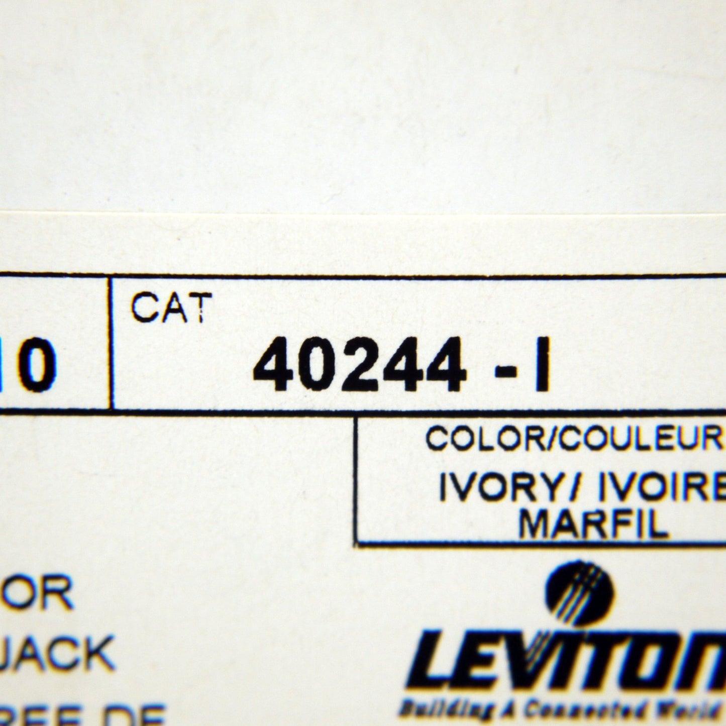 Leviton 40244-I Ivory 4-Conductor Dual Telephone Jack Wallplates 625B3 10-pack