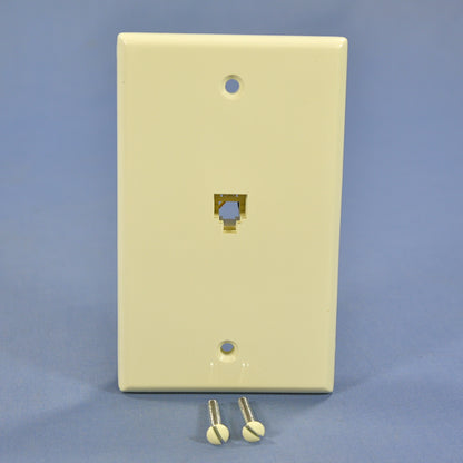 Leviton Almond Flush Mount 4-Wire Telephone Jack Wallplate Type 625B4 40249-A