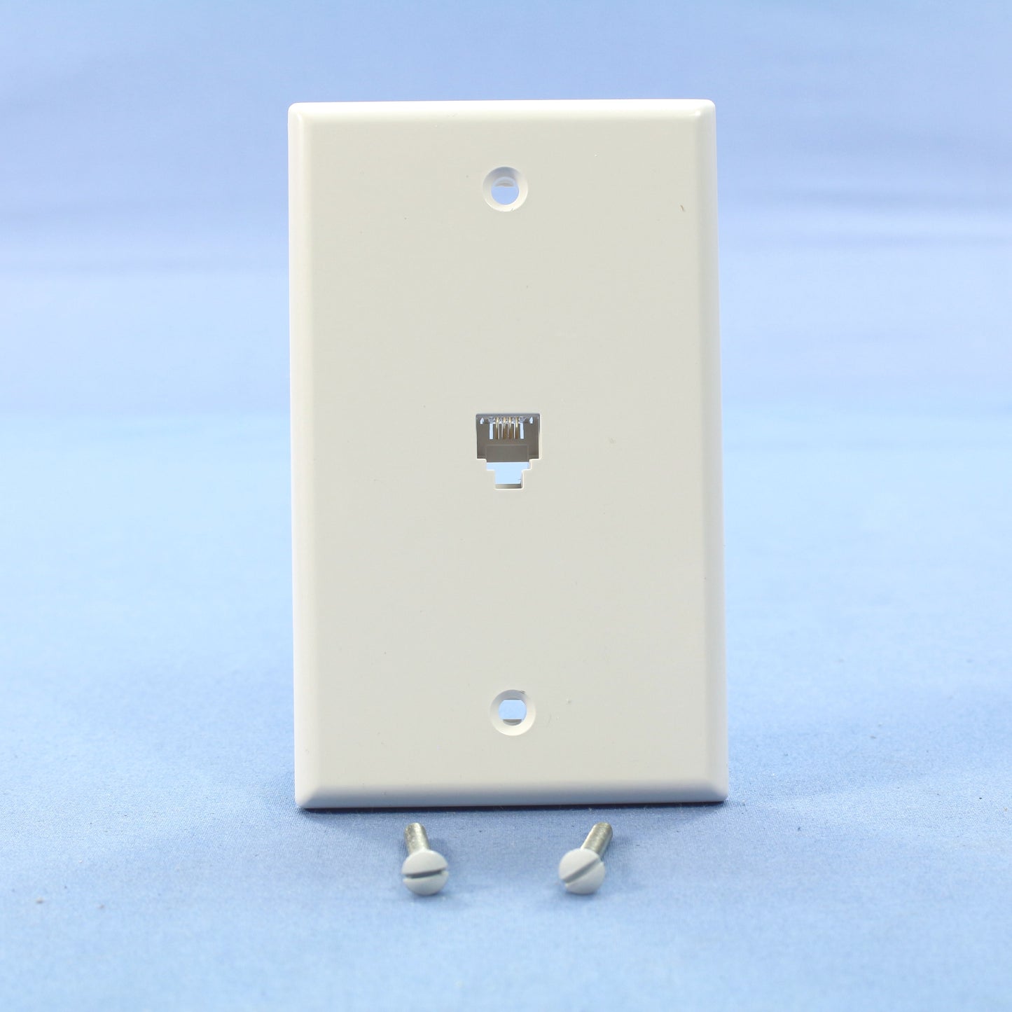 10 Leviton White Phone Jack Flush Wallplates 4-Wire Telephone Type 625B4 40249-W