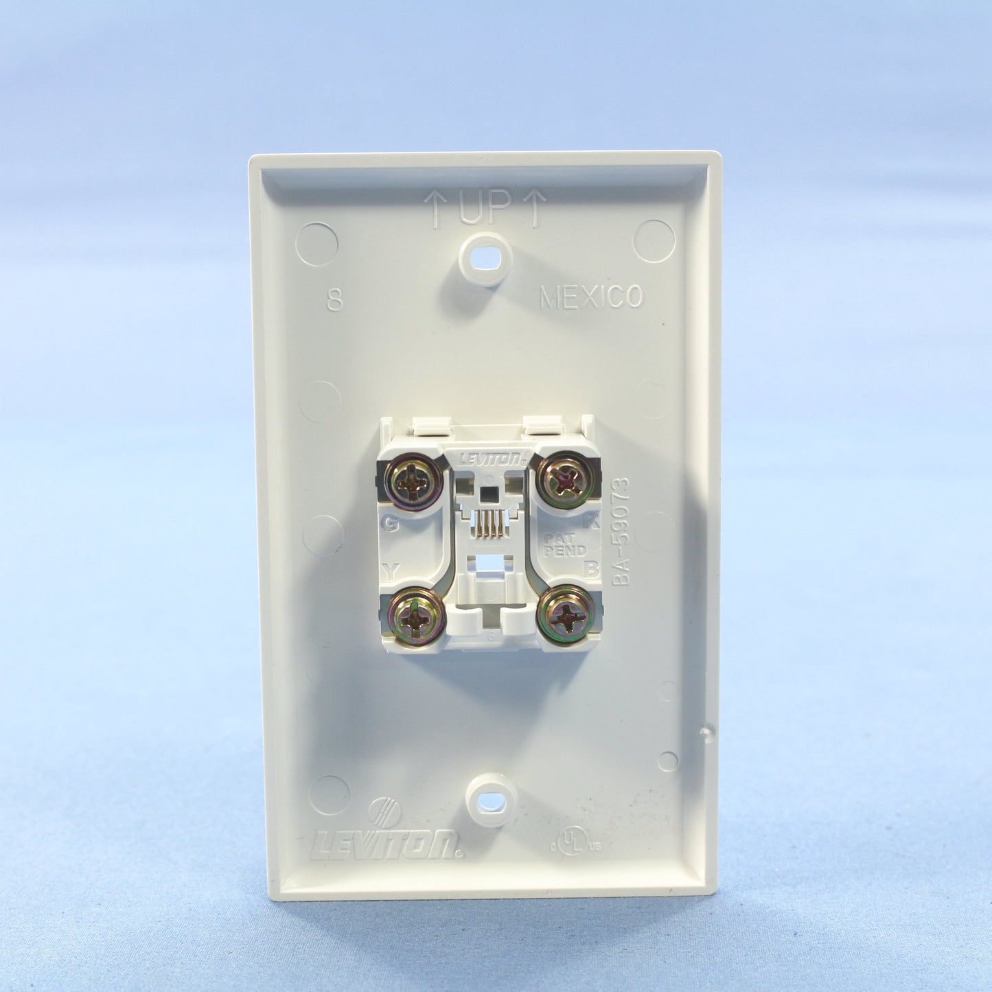 10 Leviton White Phone Jack Flush Wallplates 4-Wire Telephone Type 625B4 40249-W