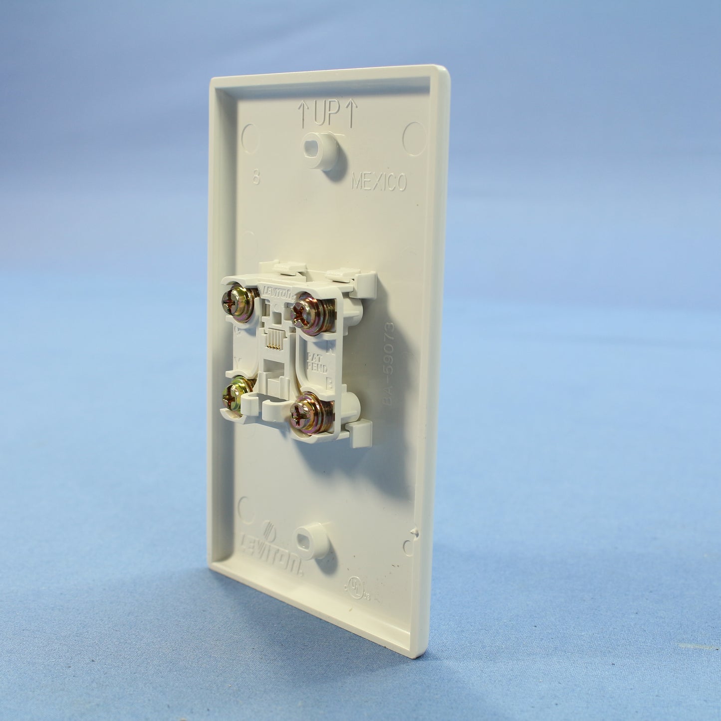 10 Leviton White Phone Jack Flush Wallplates 4-Wire Telephone Type 625B4 40249-W