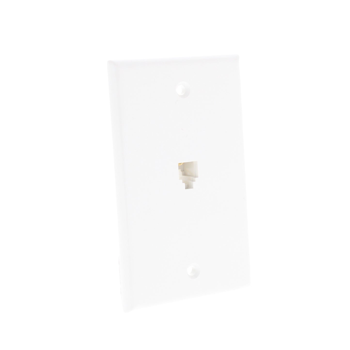 Leviton 40249-W White Flush Mount 4-Wire Telephone Jack Wallplate Type 625B4