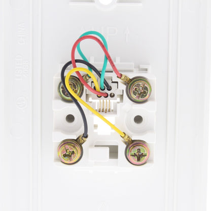 Leviton 40249-W White Flush Mount 4-Wire Telephone Jack Wallplate Type 625B4