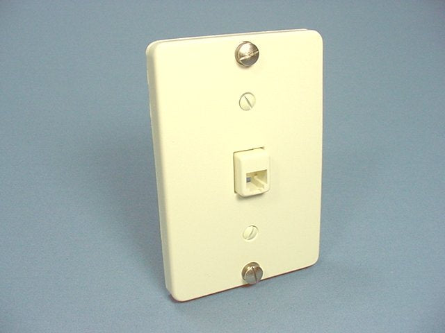 Leviton Almond Quickconnect Wall Mount Telephone Outlet Jack Type 630A 40253-A