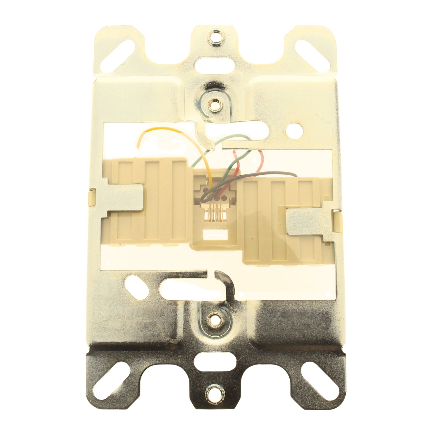 Leviton 40253-I Ivory Quickconnect Wall Mount Phone Jack 630A Telephone Outlet