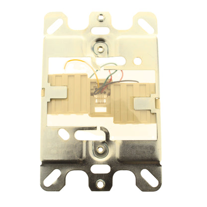 Leviton 40253-I Ivory Quickconnect Wall Mount Phone Jack 630A Telephone Outlet