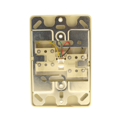 Leviton 40257-I Ivory Modular Phone Jack Wall Mount Screw Terminals Outlet Plate