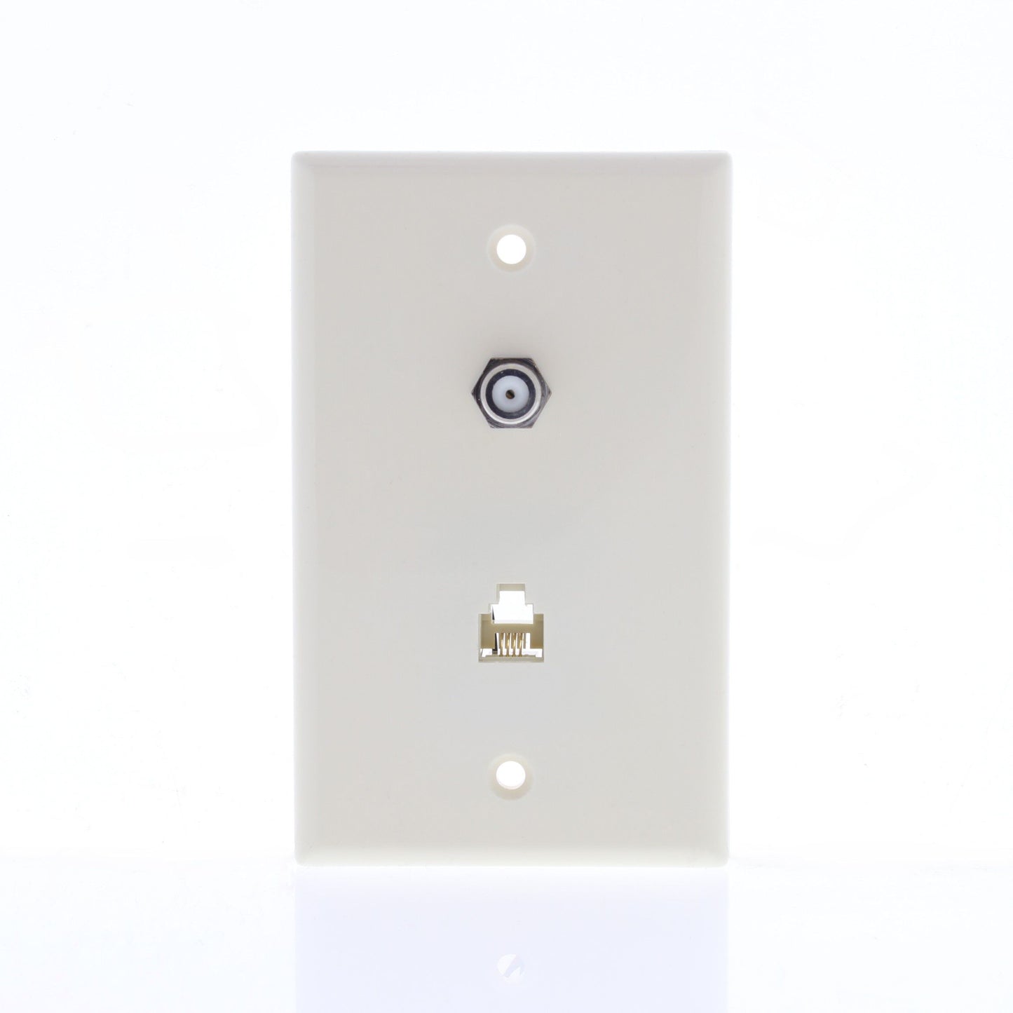 Leviton 40259-A Almond 1-Gang Cable CATV Jack Phone Wallplates Type 625D 10-Pack