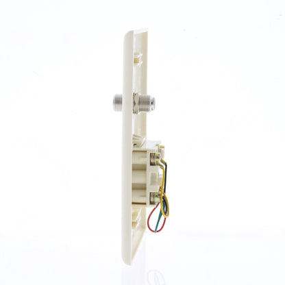 Leviton 40259-A Almond 1-Gang Cable CATV Jack Phone Wallplates Type 625D 10-Pack