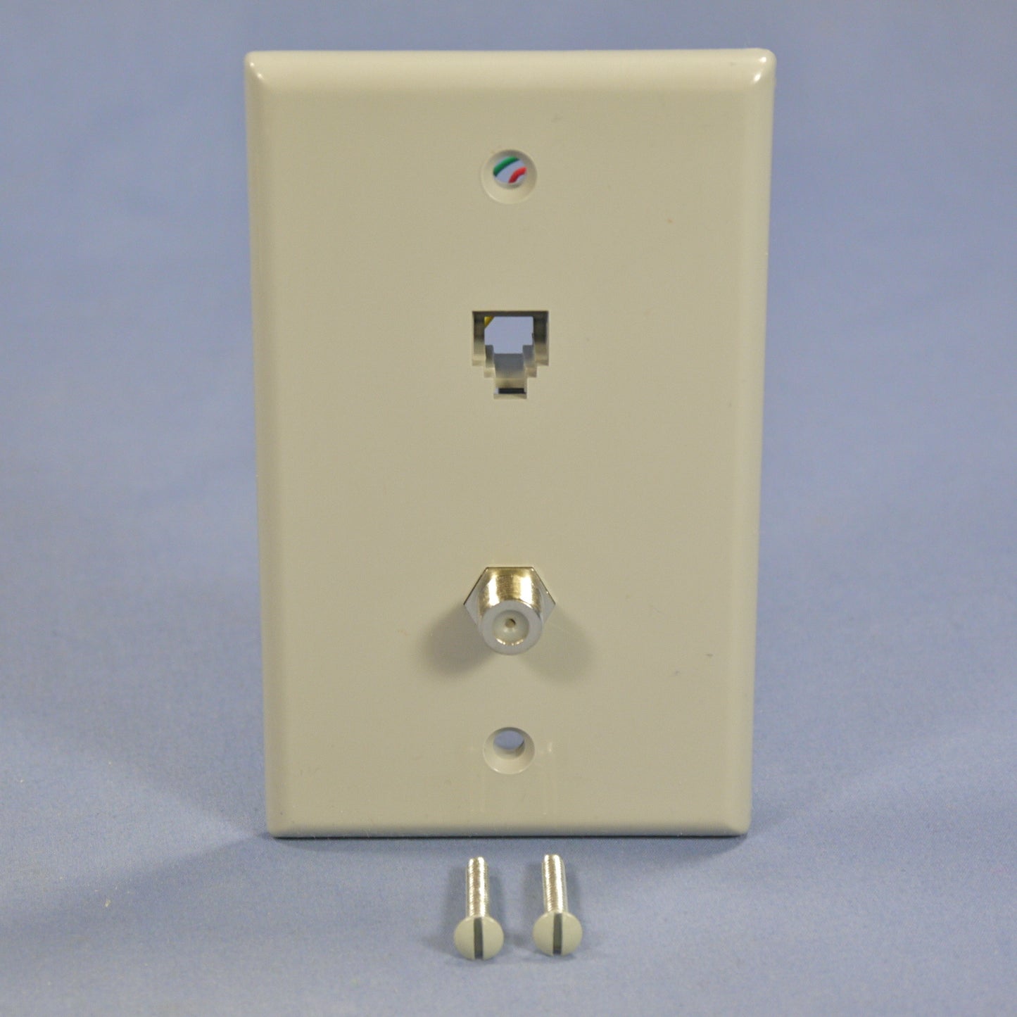 Leviton Gray Phone Cable CATV Video Jack Wall Plate Telephone 40259-GY