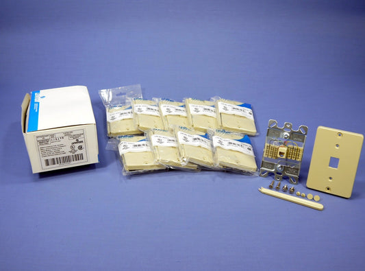 10 Leviton Ivory Quickconnect Wall Mount Telephone Outlet Jack Type 630A 40263-I