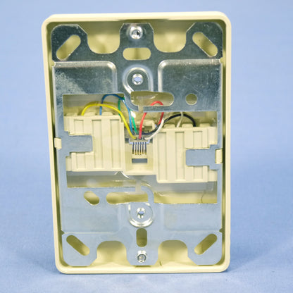 Leviton Ivory Quickconnect Wall Mount Type 630A Telephone Outlet Jack 40263-I