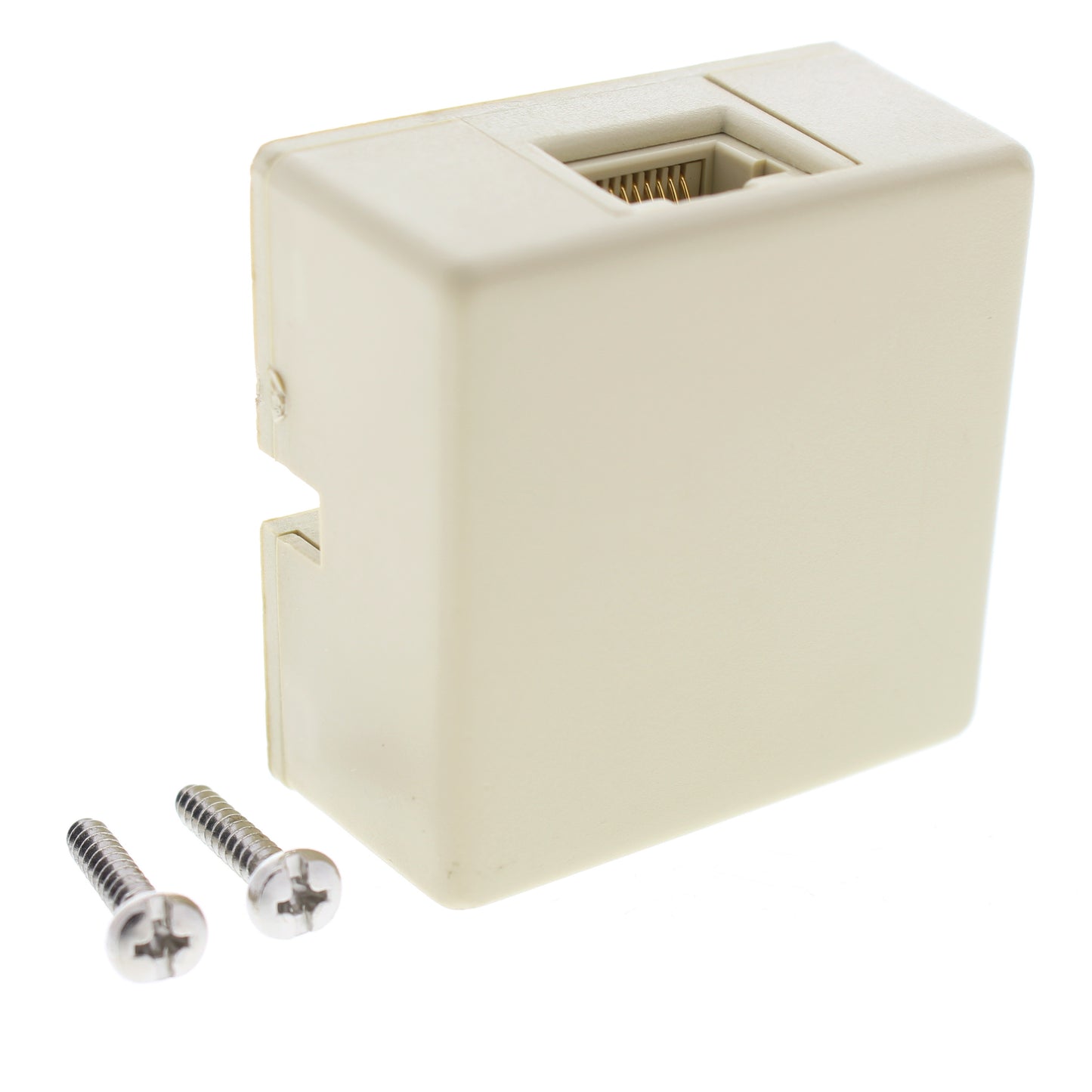 Leviton 40278-KI Ivory Keyed Modular Telephone Jack 8P8C Surface Mount