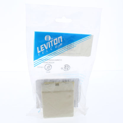 Leviton 40278-KI Ivory Keyed Modular Telephone Jack 8P8C Surface Mount