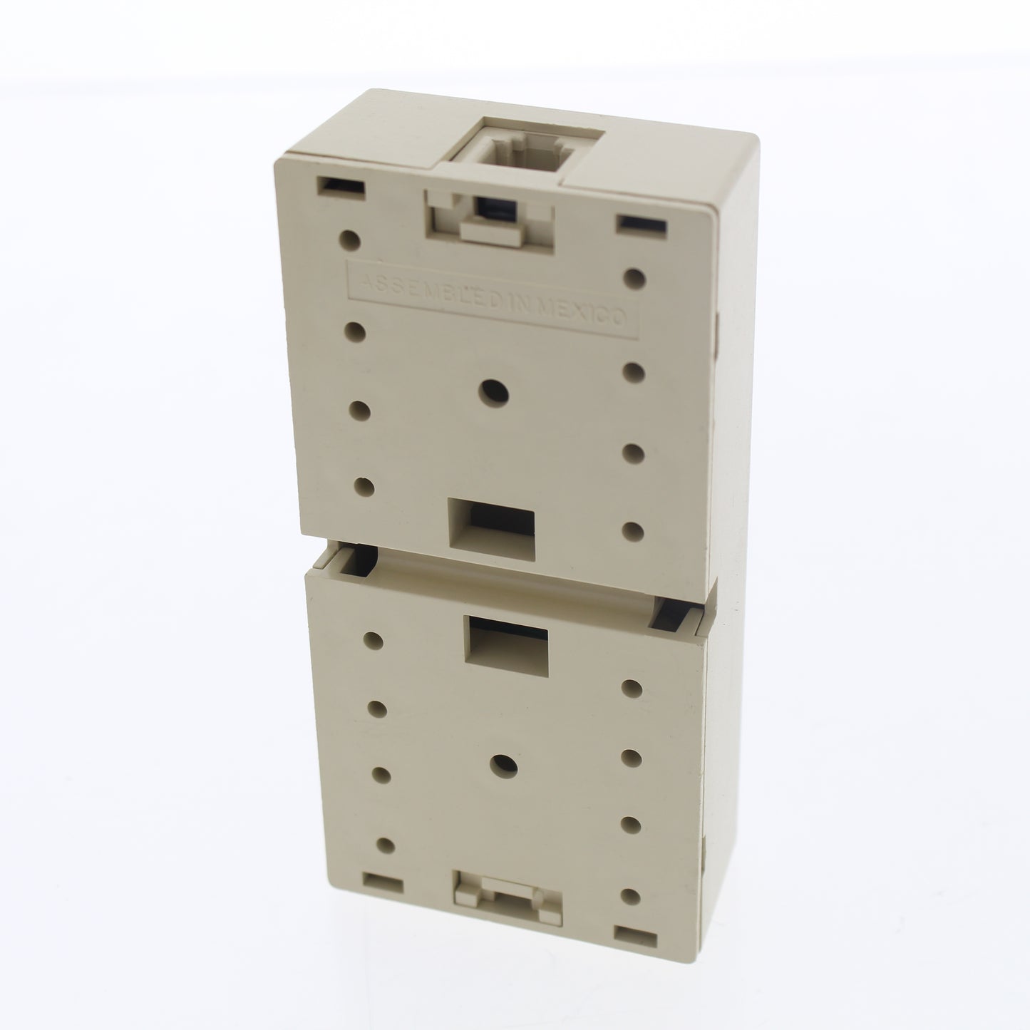 Leviton 40296-I Ivory Two 6-Position Jacks Type 635 Surface Mount Screw Terminal