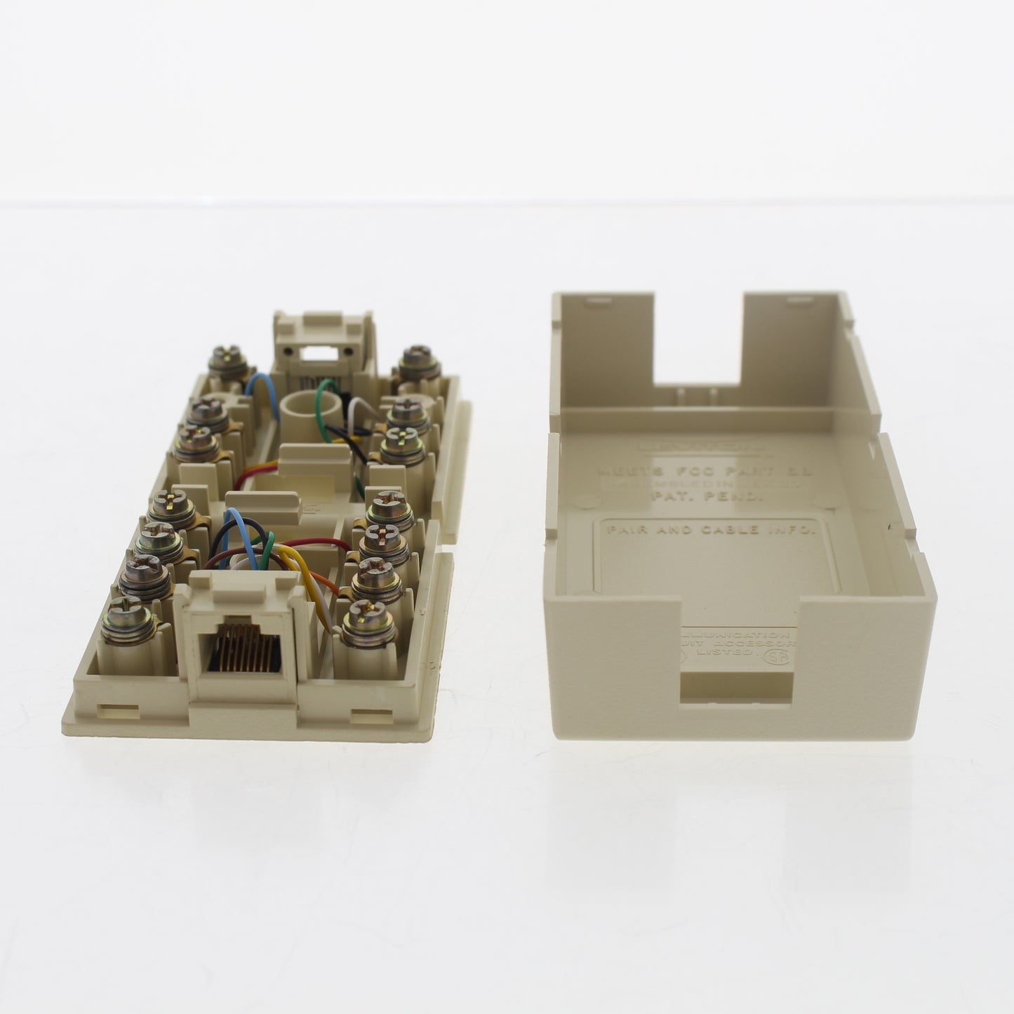 Leviton 40297-I Type625 Duplex Jack One 6-Conductor One 8-Conductor Jack Housing