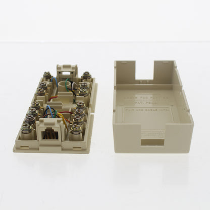 Leviton 40297-I Type625 Duplex Jack One 6-Conductor One 8-Conductor Jack Housing