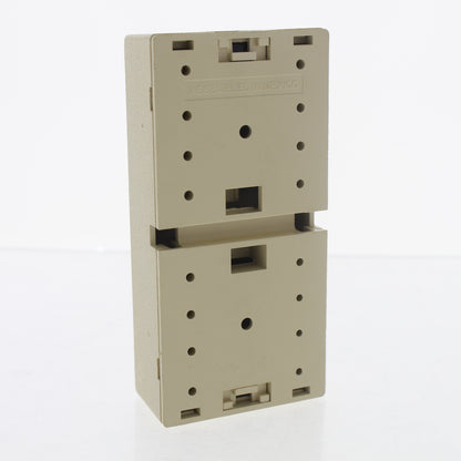 Leviton 40297-I Type625 Duplex Jack One 6-Conductor One 8-Conductor Jack Housing