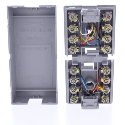 Leviton 40298-G Gray Dual Surface Mount 8P8C Telephone Jack
