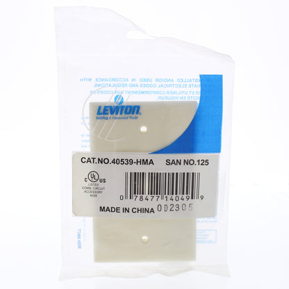Leviton 40539-HMA Almond Midway 1-Gang Video Jack Hexagonal Opening Wallplate