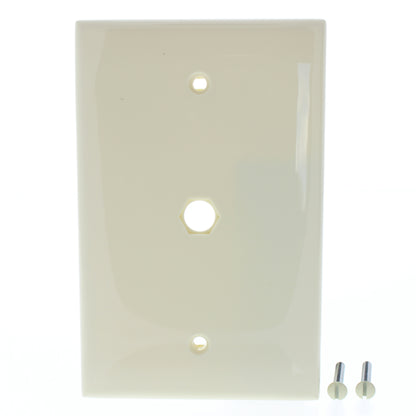 Leviton 40539-HMA Almond Midway 1-Gang Video Jack Hexagonal Opening Wallplate