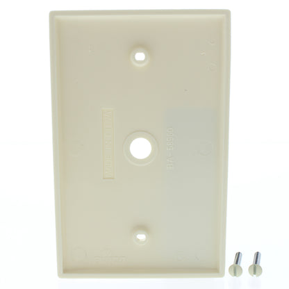 Leviton 40539-HMA Almond Midway 1-Gang Video Jack Hexagonal Opening Wallplate