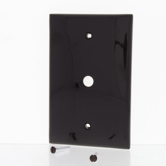 Leviton 40539-HMB Brown 1-Gang Video Jack Hexagonal Opening Midway Wallplate