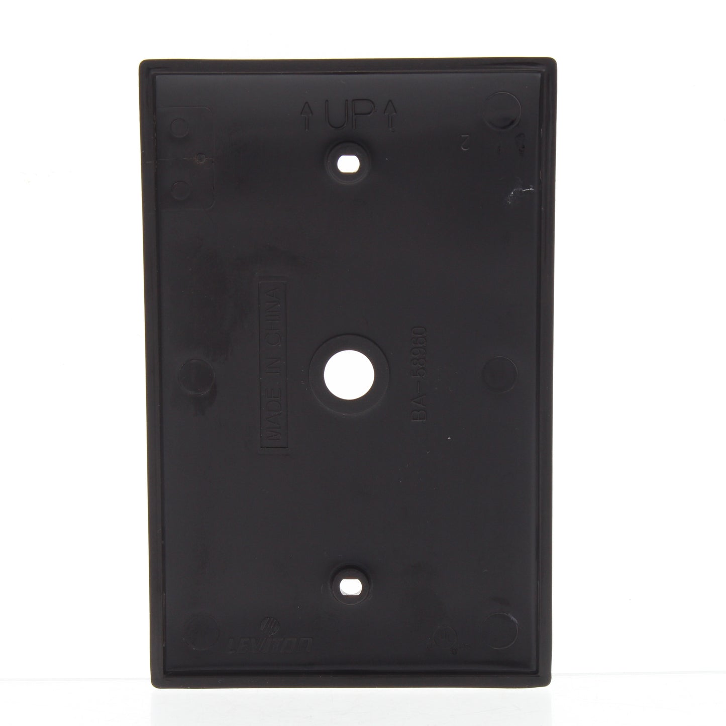 Leviton 40539-HMB Brown 1-Gang Video Jack Hexagonal Opening Midway Wallplate