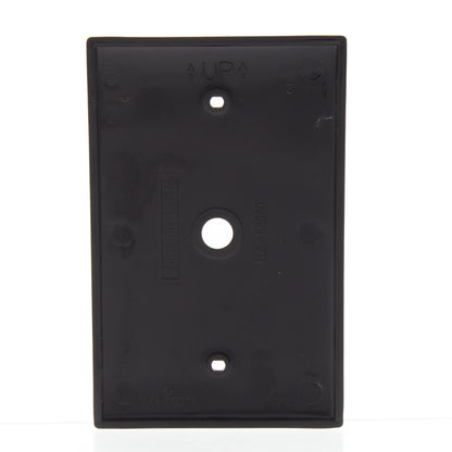 Leviton 40539-HMB Brown 1-Gang Video Jack Hexagonal Opening Midway Wallplate