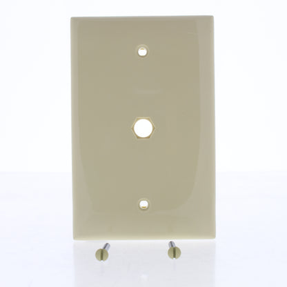 Leviton 40539-HMI Ivory Midway Video 1-Gang Jack Hexagonal Opening Wallplate