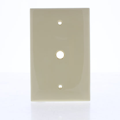 Leviton 40539-HMI Ivory Midway Video 1-Gang Jack Hexagonal Opening Wallplate
