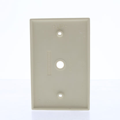 Leviton 40539-HMI Ivory Midway Video 1-Gang Jack Hexagonal Opening Wallplate
