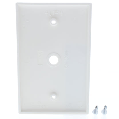 Leviton 40539-HMW White Midway Video 1-Gang Jack Hexagonal Opening Wallplate