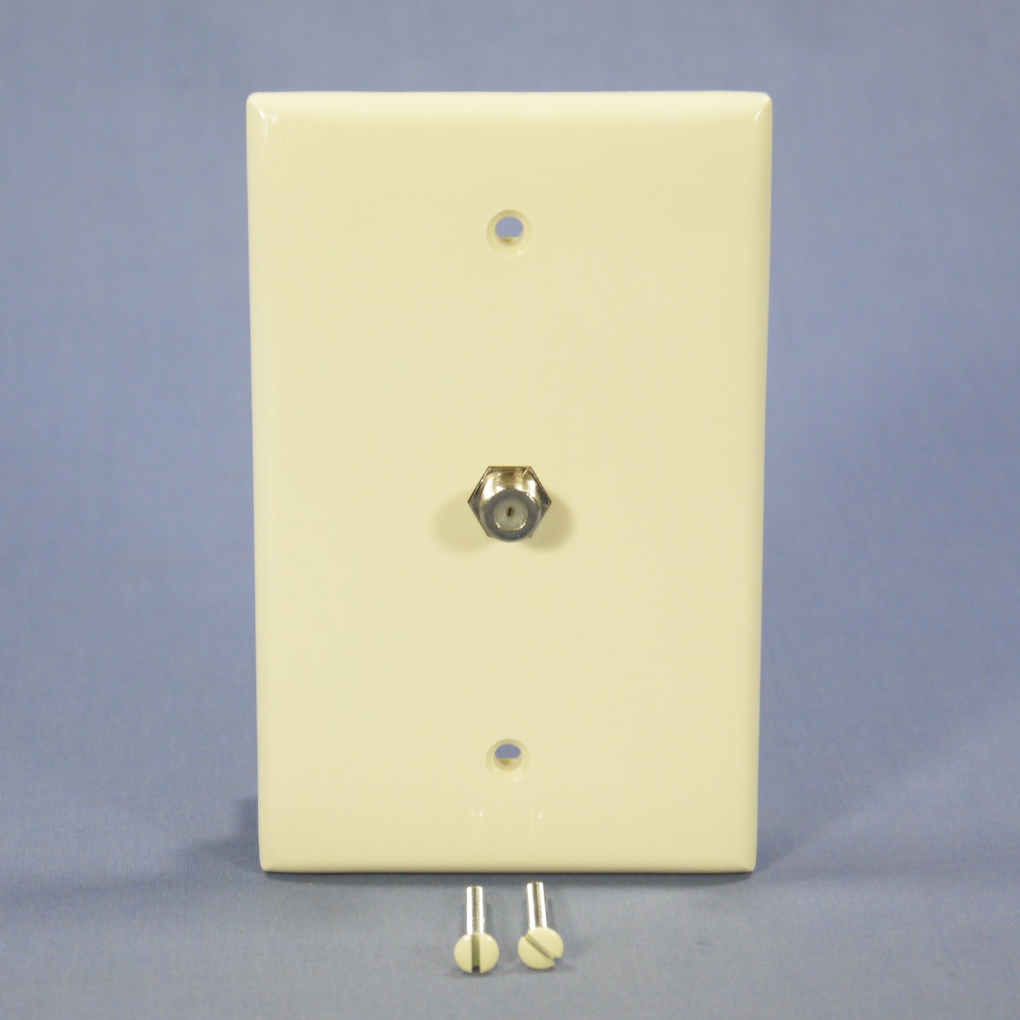 Leviton Almond Midway Video Coax Cable Jack Wallplate 75Ohm F-Connector 40539-MA