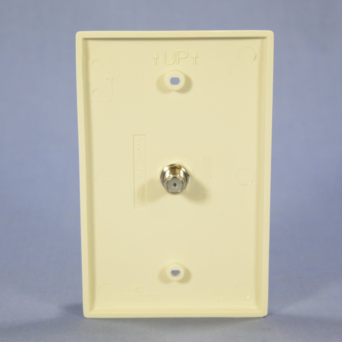 Leviton Almond Midway Video Coax Cable Jack Wallplate 75Ohm F-Connector 40539-MA