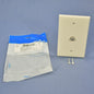 Leviton Lt Almond Midway Video Coax Cable Jack Cover 75Ohm F-Connector 40539-MT