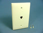 Leviton Almond Large Midway 4-Wire Modular Telephone Jack Wall Plate 40539-PMA