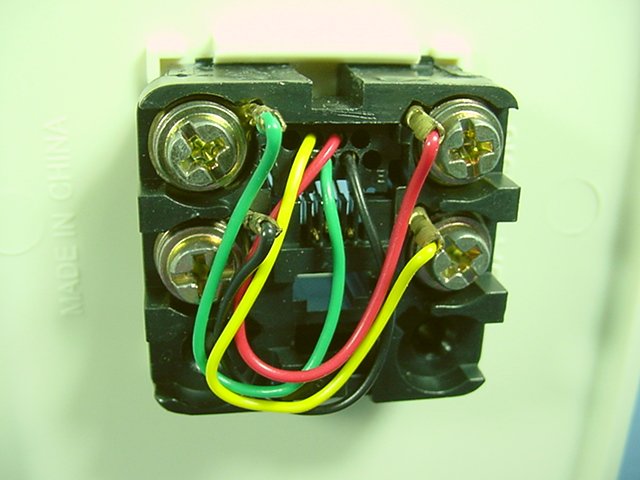 Leviton Almond Large Midway 4-Wire Modular Telephone Jack Wall Plate 40539-PMA
