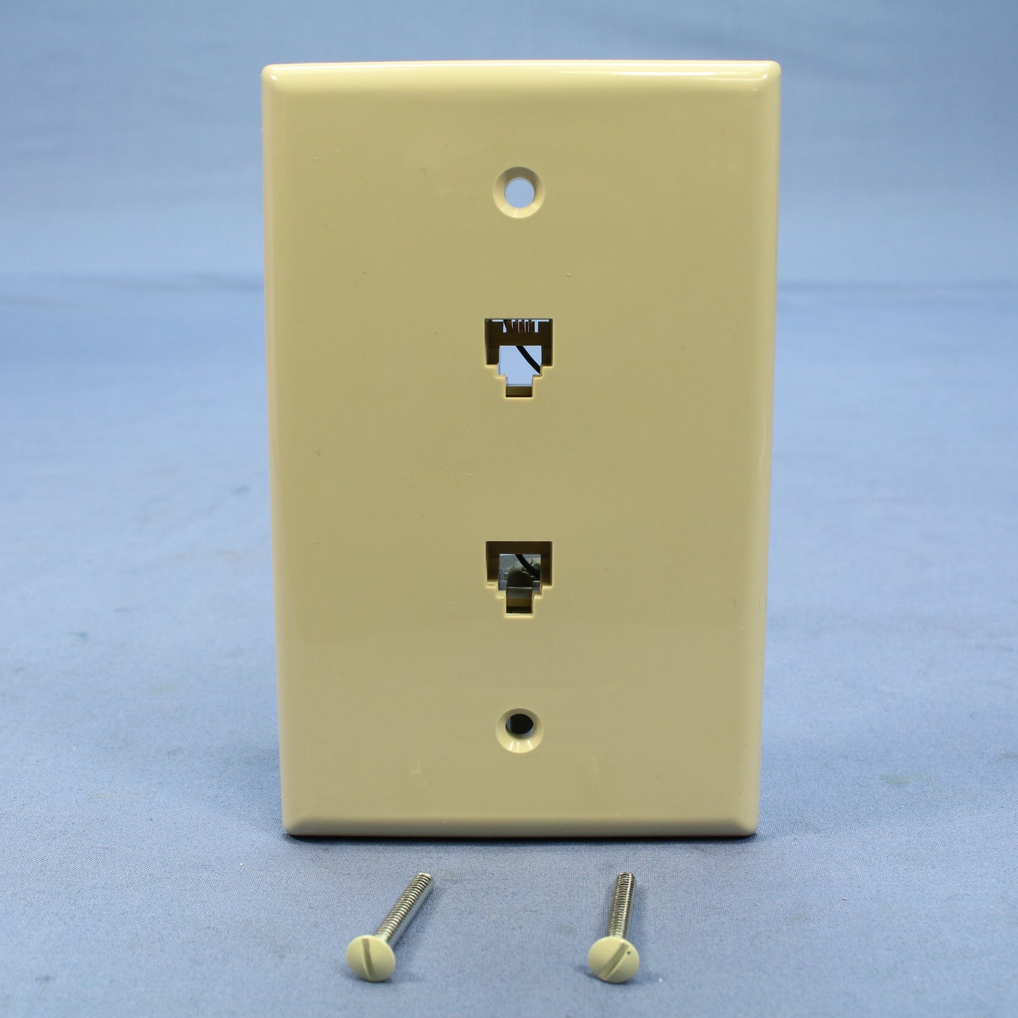 10 Leviton Ivory Duplex Phone Jacks Midway Wall Plate 4-Wire Telephone 40544-I