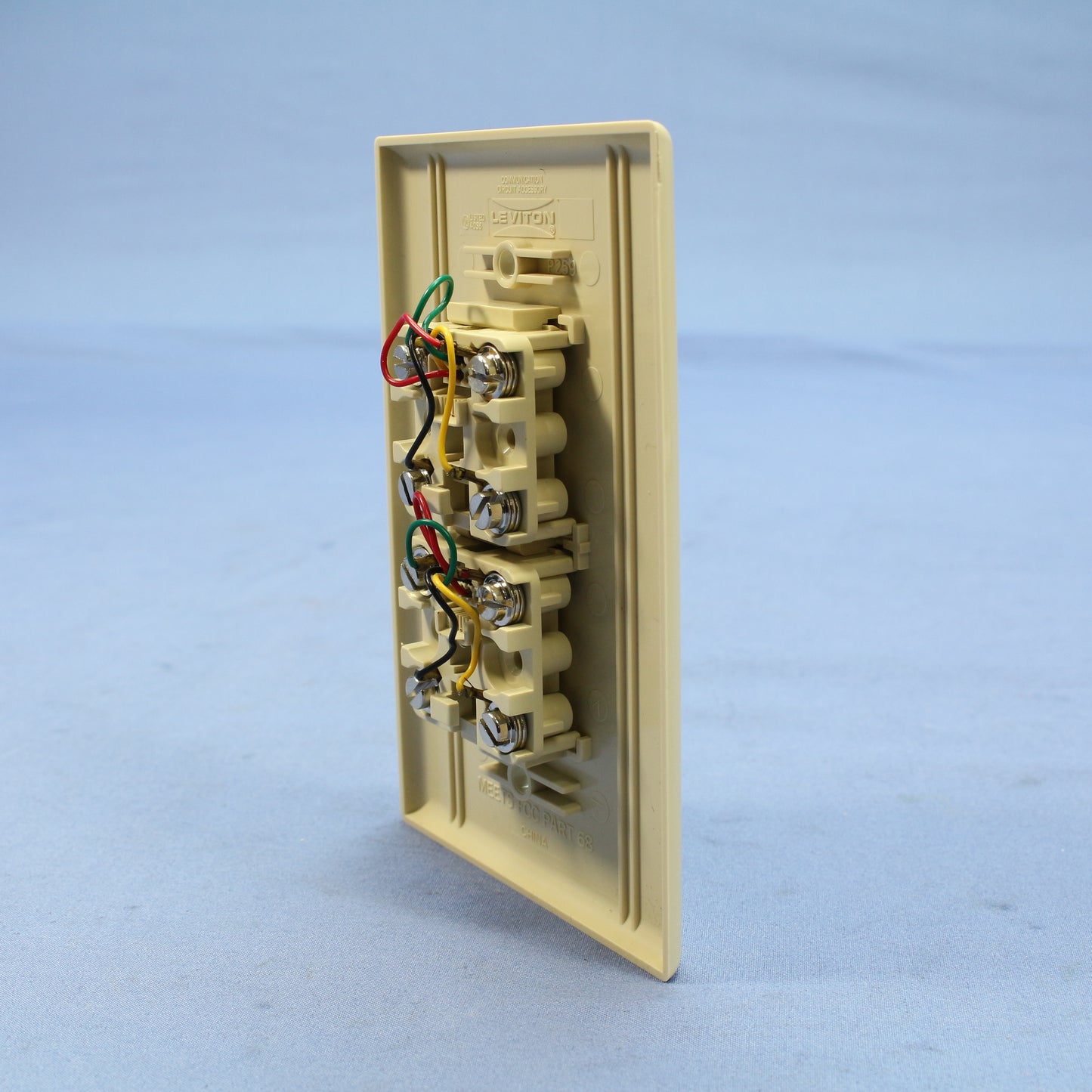 10 Leviton Ivory Duplex Phone Jacks Midway Wall Plate 4-Wire Telephone 40544-I