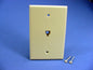 Leviton Ivory Large Phone Jack Telephone Wall Plate 6-Position 4-Wire 40549-I