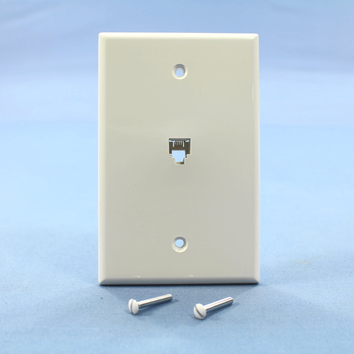 10 Leviton White Large Phone Jack Telephone Wallplates 6-Position 4-Wire 40549-W