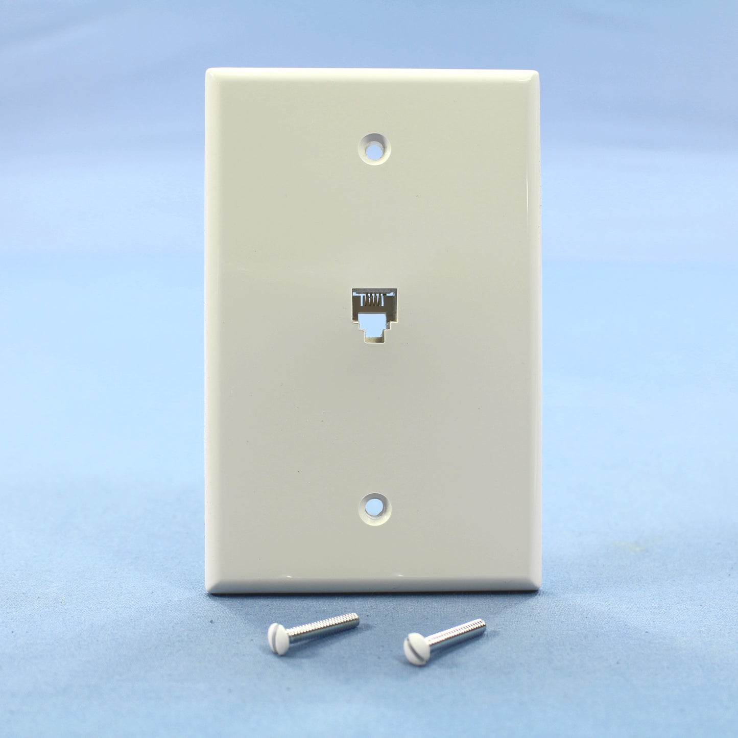 10 Leviton White Large Phone Jack Telephone Wallplates 6-Position 4-Wire 40549-W