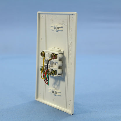 10 Leviton White Large Phone Jack Telephone Wallplates 6-Position 4-Wire 40549-W