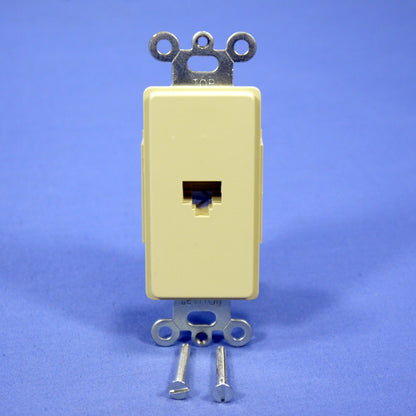 Leviton 40680-I Ivory Decora 8-Wire Telephone Jack Modular Decorator Insert