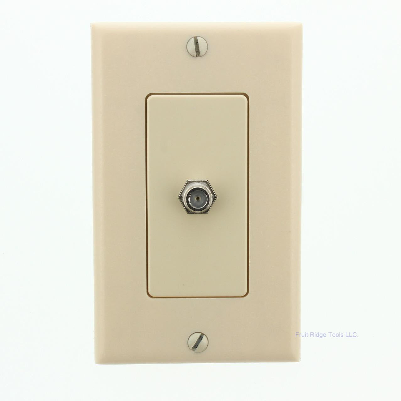 Leviton 40681-I Ivory Coaxial F-Type Connector Cable CATV Wallplate Video Jack