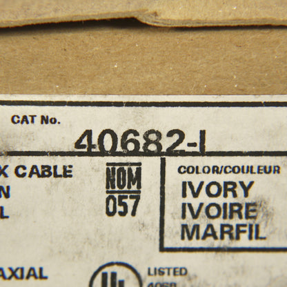 10 Leviton Ivory Decora Dual CATV Coaxial Cable Jack Wall Plates Duplex 40682-I