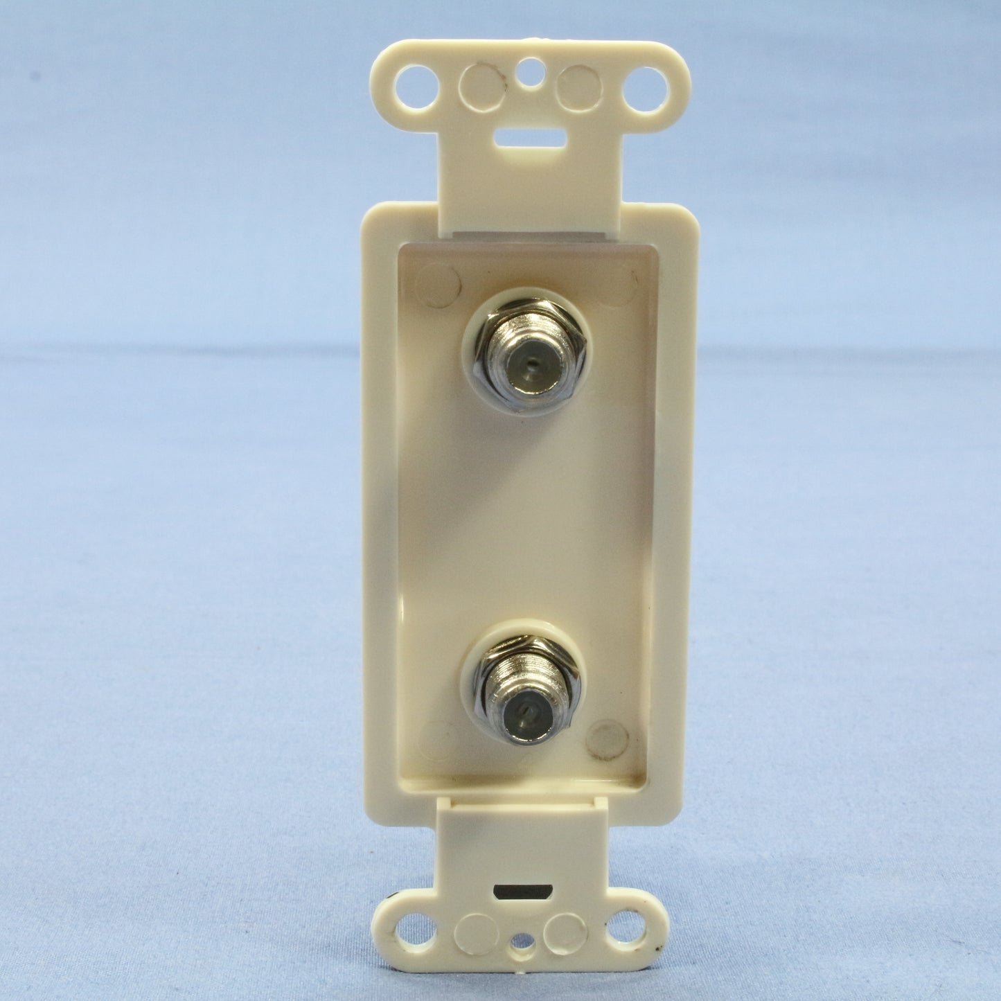 Leviton 40682-T Light Almond Decora Dual CATV Coaxial Cable Jack Wallplates 10pk