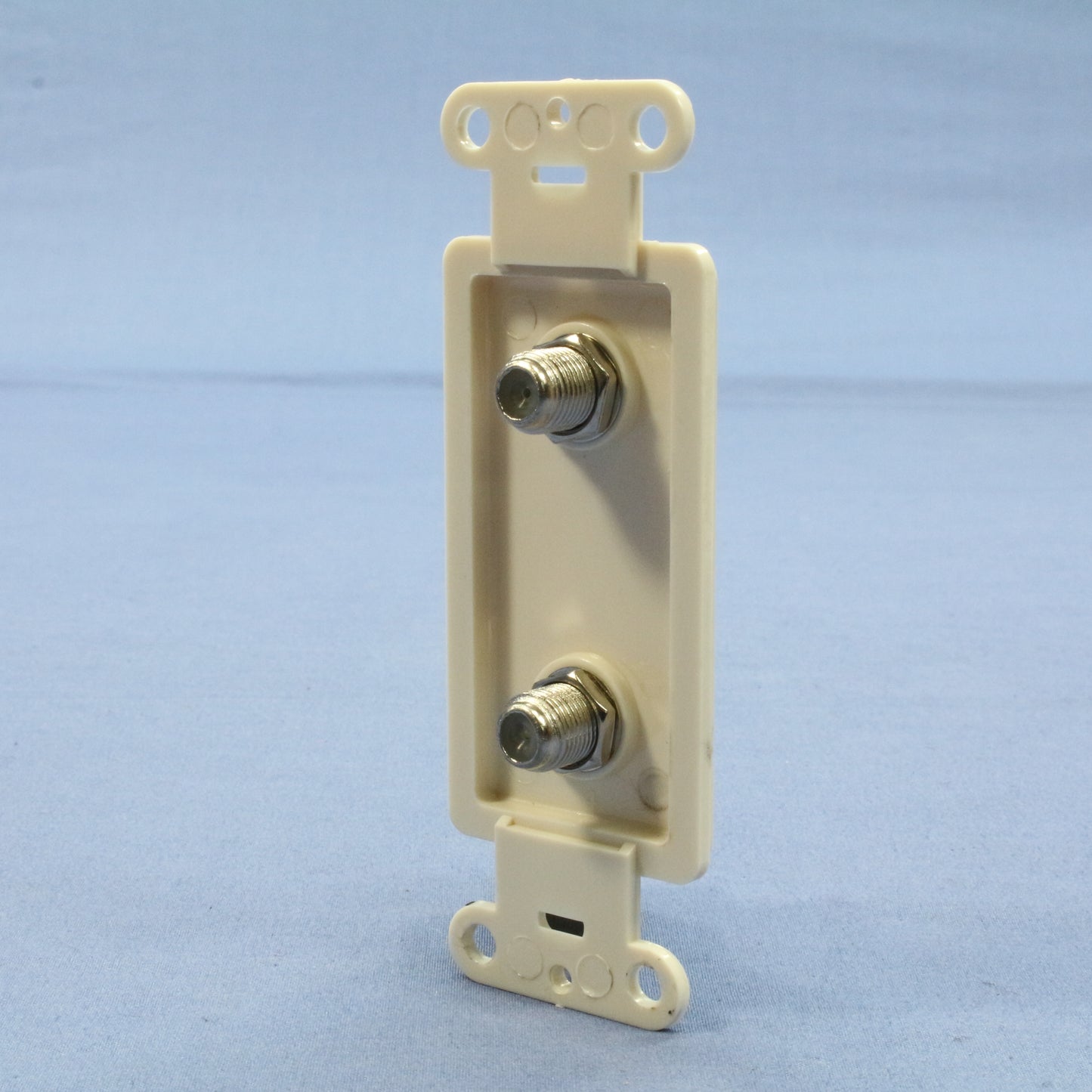 Leviton 40682-T Light Almond Decora Dual CATV Coaxial Cable Jack Wallplates 10pk