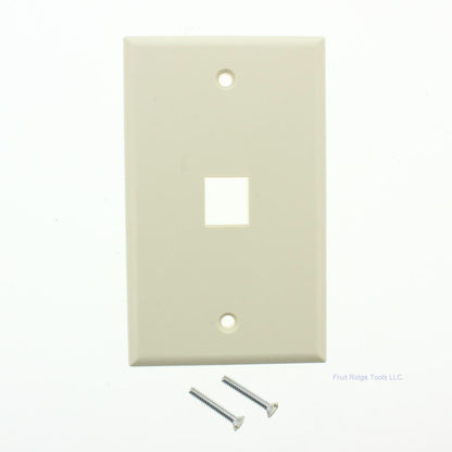 Leviton 40701-BA Almond 1-Gang Quickport Jack 1-Port Nylon Wallplate Nylon Cover